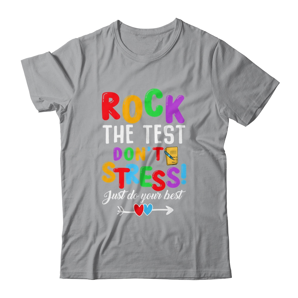 Rock The Test Teacher Test Day Testing Day Teacher Funny Shirt & Hoodie | siriusteestore