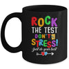 Rock The Test Teacher Test Day Testing Day Teacher Funny Mug | siriusteestore
