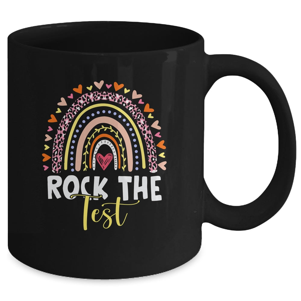 Rock The Test Test Day Teacher Testing Day Rainbow Mug | siriusteestore