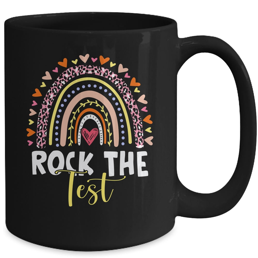 Rock The Test Test Day Teacher Testing Day Rainbow Mug | siriusteestore
