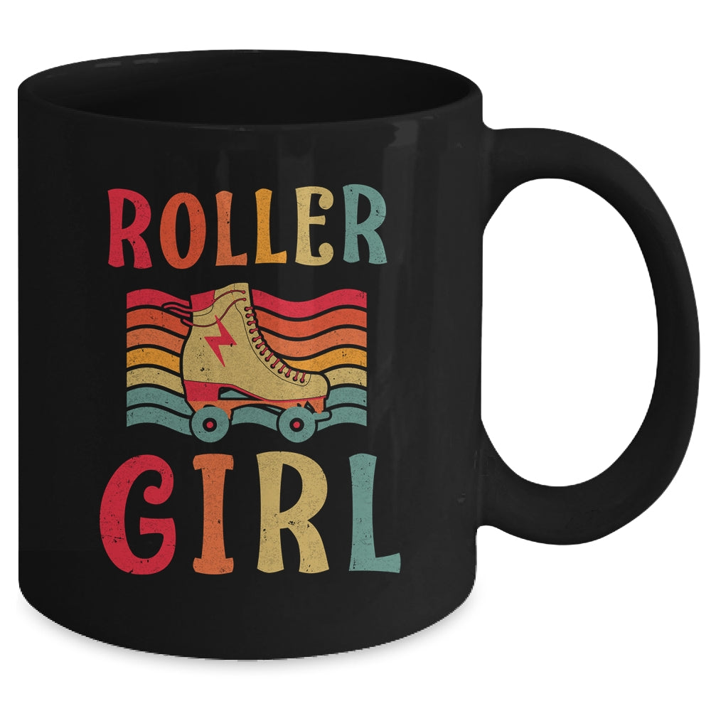 Roller Girl Skater Skating Retro Vintage 70s 80s Skates Mug | siriusteestore