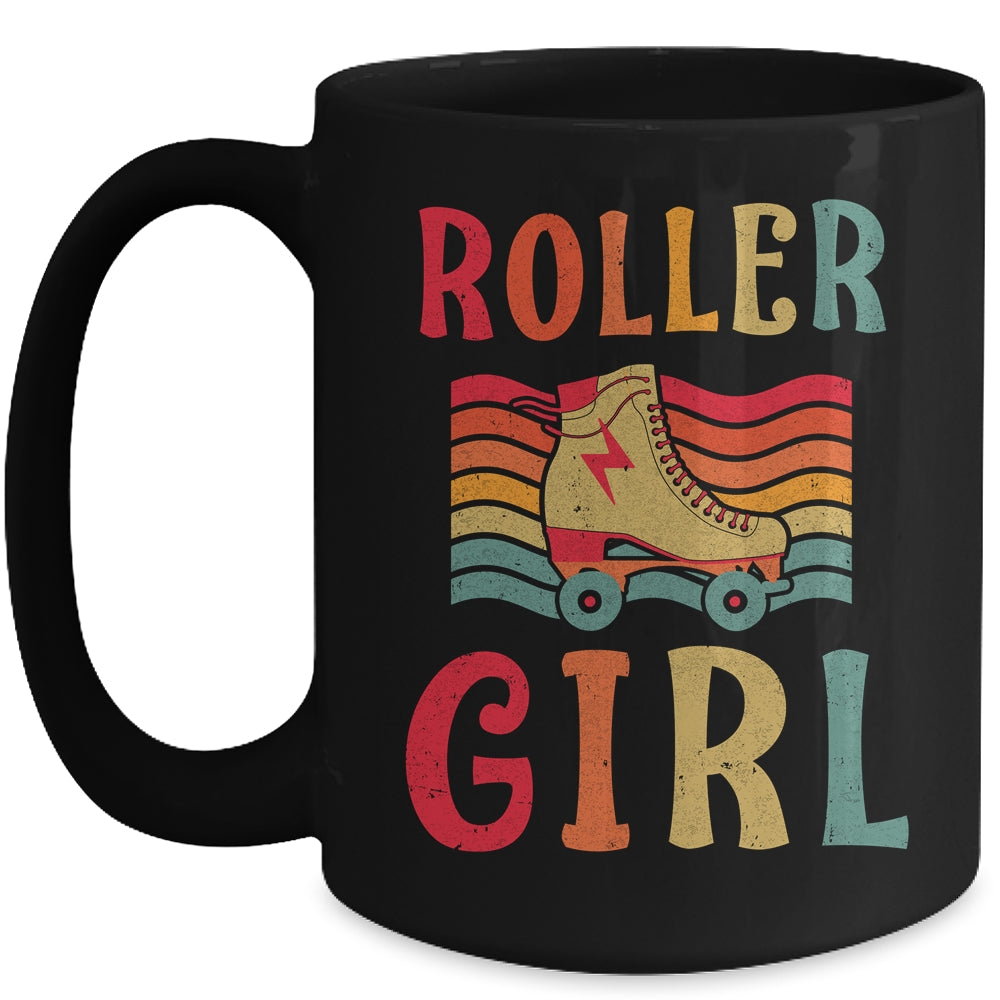Roller Girl Skater Skating Retro Vintage 70s 80s Skates Mug | siriusteestore