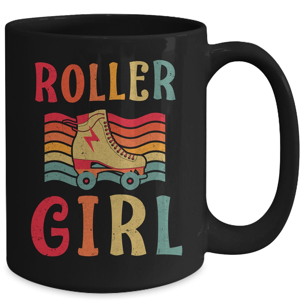 Roller Girl Skater Skating Retro Vintage 70s 80s Skates Mug | siriusteestore