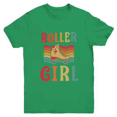 Roller Girl Skater Skating Retro Vintage 70s 80s Skates Youth Shirt | siriusteestore