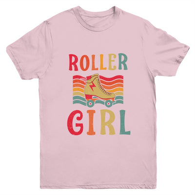 Roller Girl Skater Skating Retro Vintage 70s 80s Skates Youth Shirt | siriusteestore