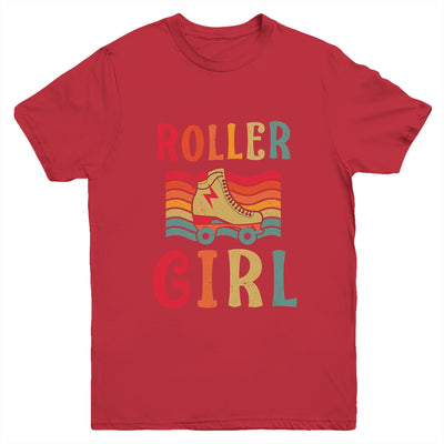 Roller Girl Skater Skating Retro Vintage 70s 80s Skates Youth Shirt | siriusteestore