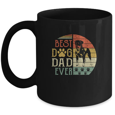 Rottweiler Best Dog Dad Ever Vintage Father's Day Retro Mug | siriusteestore