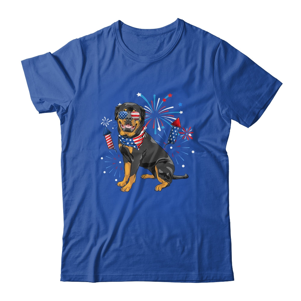 Rottweiler Dog American USA Flag 4th of July Men women Lover Shirt & Tank Top | siriusteestore