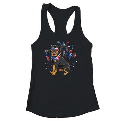 Rottweiler Dog American USA Flag 4th of July Men women Lover Shirt & Tank Top | siriusteestore