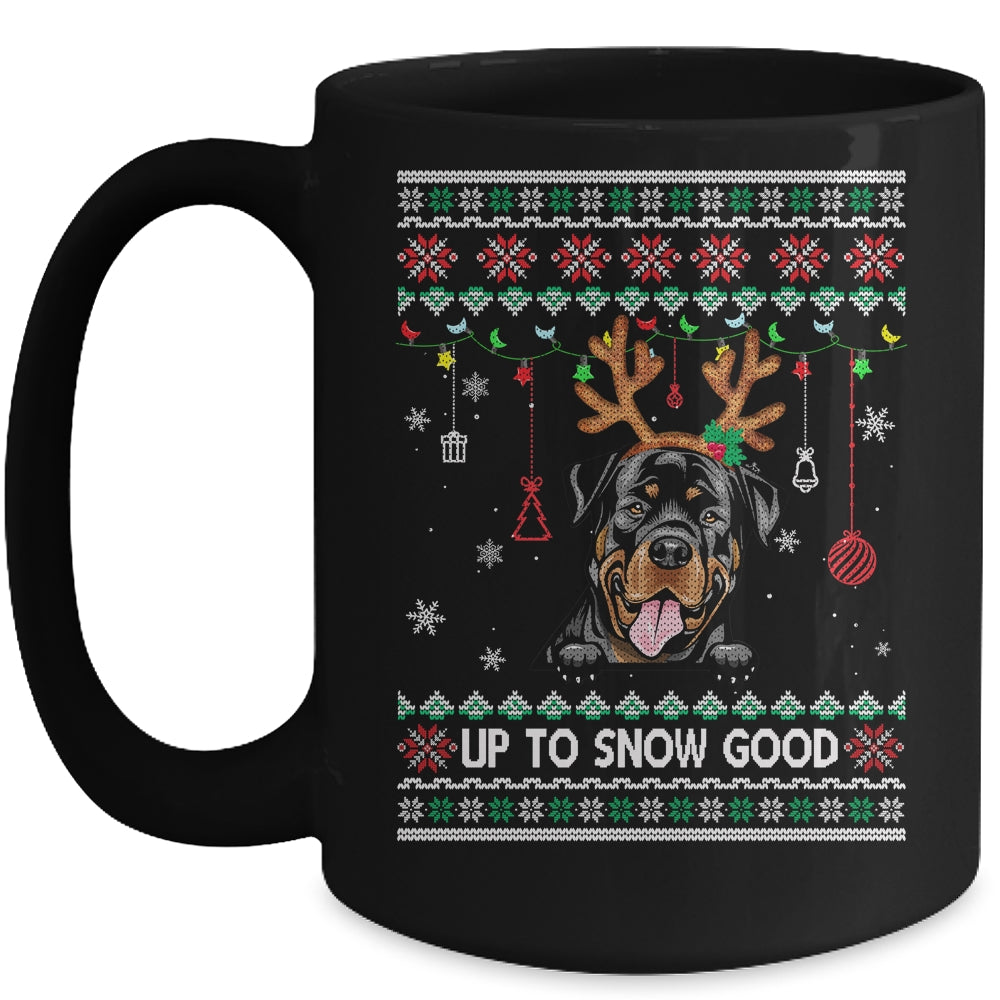 Rottweiler Dog Reindeer Ugly Christmas Xmas Mug | siriusteestore