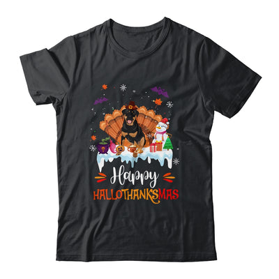 Rottweiler HalloThanksMas Halloween Thanksgiving Christmas Shirt & Sweatshirt | siriusteestore