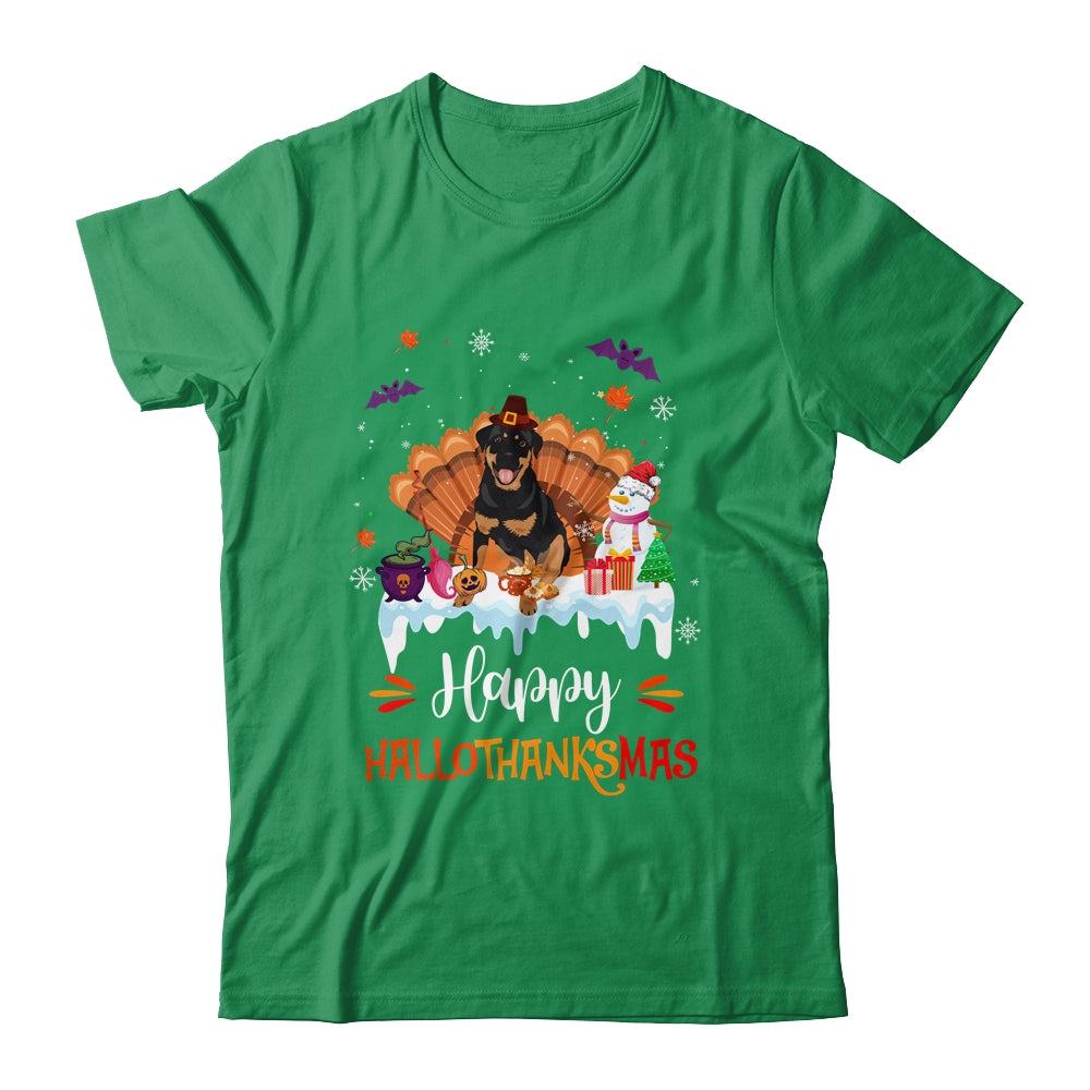 Rottweiler HalloThanksMas Halloween Thanksgiving Christmas Shirt & Sweatshirt | siriusteestore