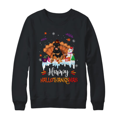 Rottweiler HalloThanksMas Halloween Thanksgiving Christmas Shirt & Sweatshirt | siriusteestore