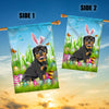 Rottweiler Happy Easter Day Holiday Flag Funny Dog Dog Wear Bunny Ears Headband Cute for Home Decor | siriusteestore