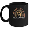 SPED Special Education Teacher Leopard Rainbow Mug | siriusteestore