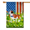 Saint Bernard American USA Flag 4th of July Dog Lover On Independence Day | siriusteestore