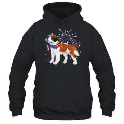 Saint Bernard Dog American USA Flag 4th of July women Lover Shirt & Tank Top | siriusteestore