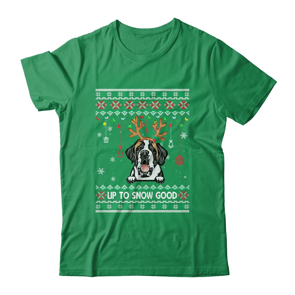 Saint Bernard Dog Reindeer Ugly Christmas Xmas Shirt & Sweatshirt | siriusteestore