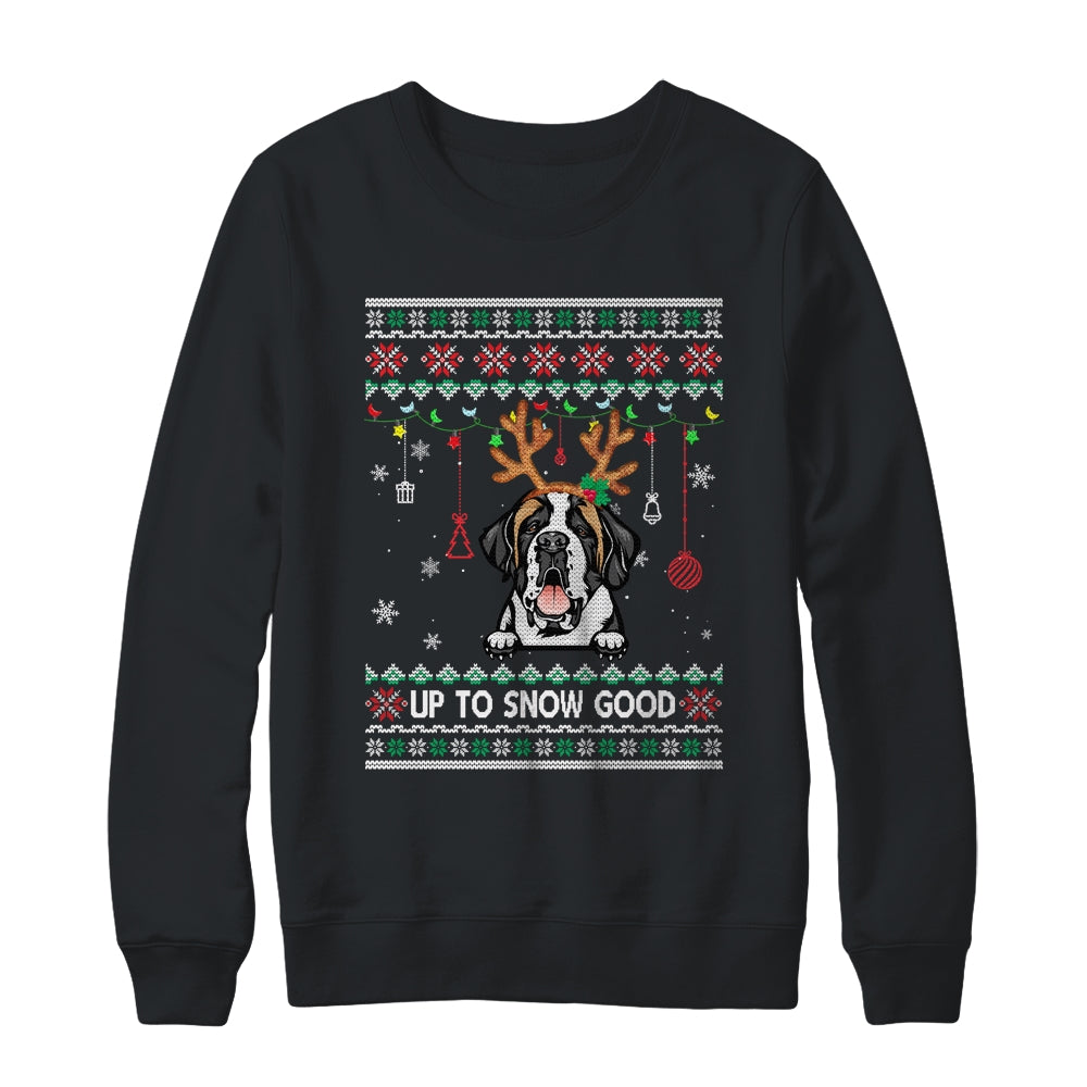 Saint Bernard Dog Reindeer Ugly Christmas Xmas Shirt & Sweatshirt | siriusteestore