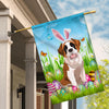 Saint Bernard Happy Easter Day Holiday Flag Funny Dog Dog Wear Bunny Ears Headband Cute for Home Decor | siriusteestore