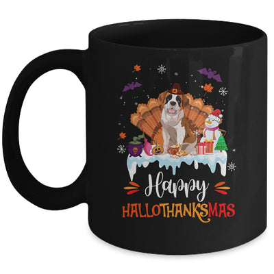 Saint Bernard Happy HalloThanksMas Halloween Christmas Mug | siriusteestore