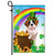Saint Bernard St Patrick's Day Dog Flag Funny Peeking Dog Wear Green Hat Golden Pot Coin Shamrock Rainbow Spring Banner for Home Decor | siriusteestore