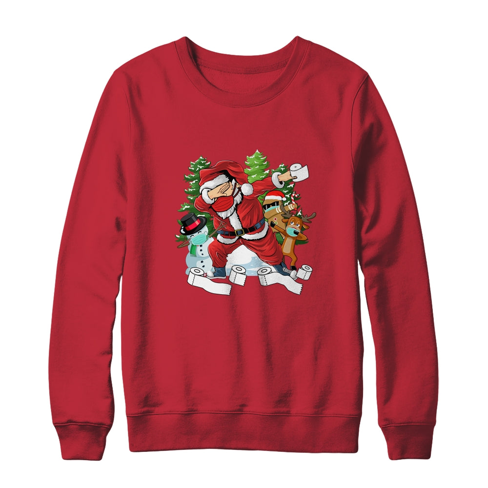 Santa And Friends Wearing Mask New Christmas Quarantine Shirt & Sweatshirt | siriusteestore