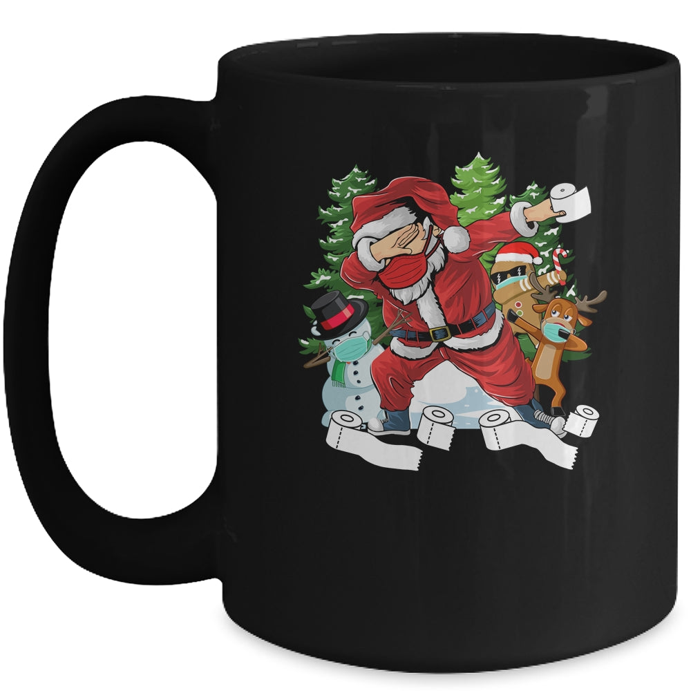 Santa And Friends Wearing Mask New Christmas Quarantine Mug | siriusteestore
