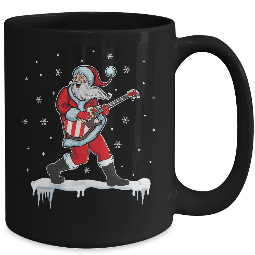 Santa Claus Play Guitar Matching Family Christmas Pajamas Mug | siriusteestore