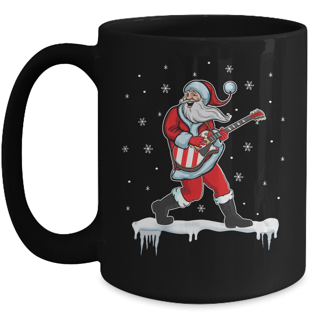 Santa Claus Play Guitar Matching Family Christmas Pajamas Mug | siriusteestore