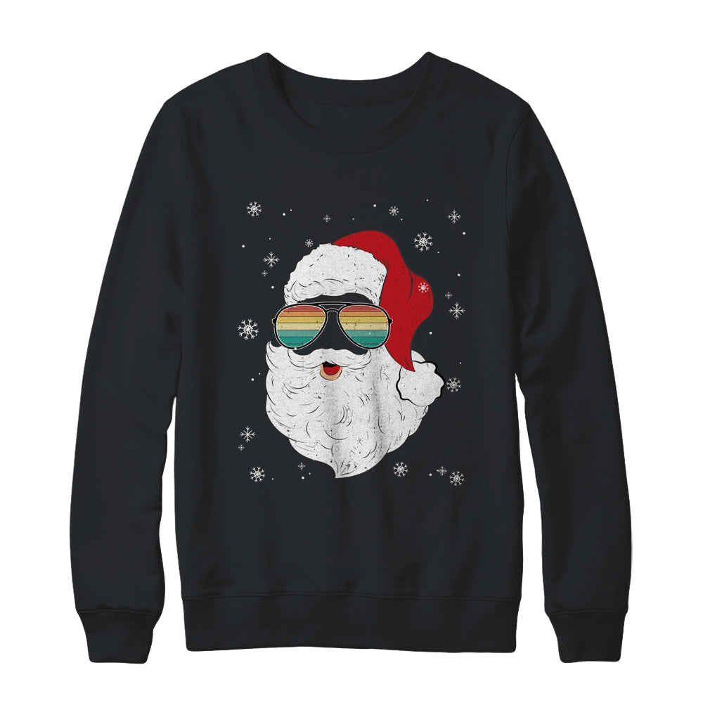 Santa Face Retro Sunglasses Christmas Xmas Men Women Shirt & Sweatshirt | siriusteestore