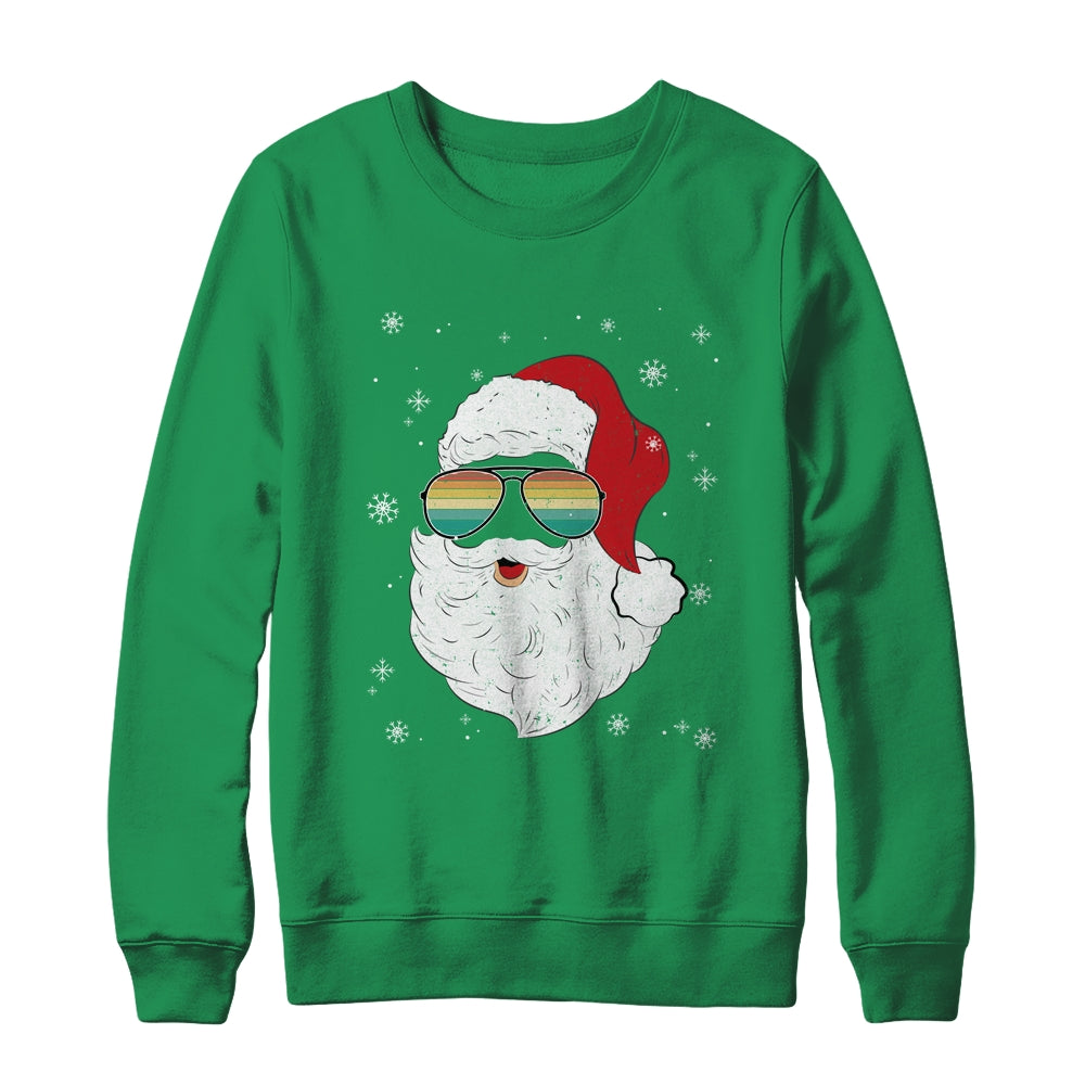 Santa Face Retro Sunglasses Christmas Xmas Men Women Shirt & Sweatshirt | siriusteestore
