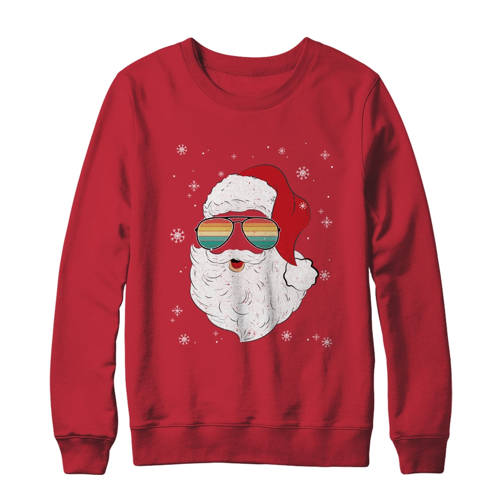 Santa Face Retro Sunglasses Christmas Xmas Men Women Shirt & Sweatshirt | siriusteestore