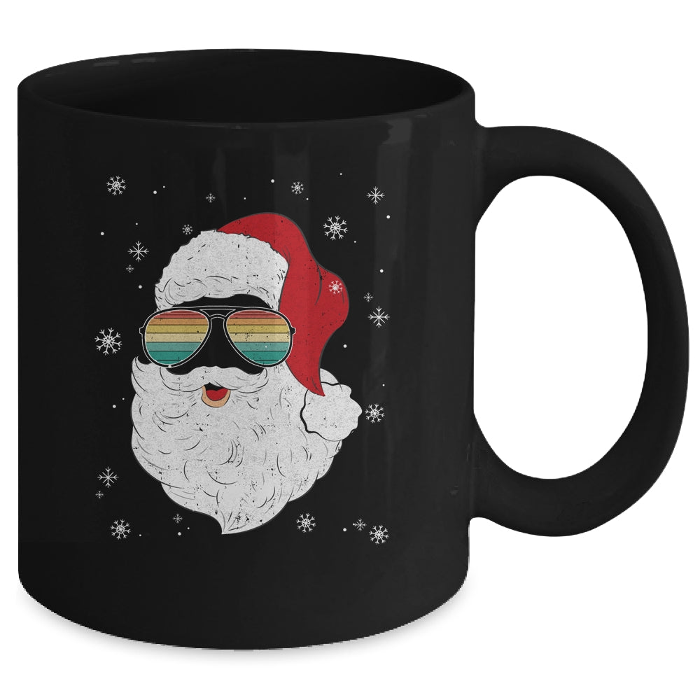 Santa Face Retro Sunglasses Christmas Xmas Men Women Mug | siriusteestore