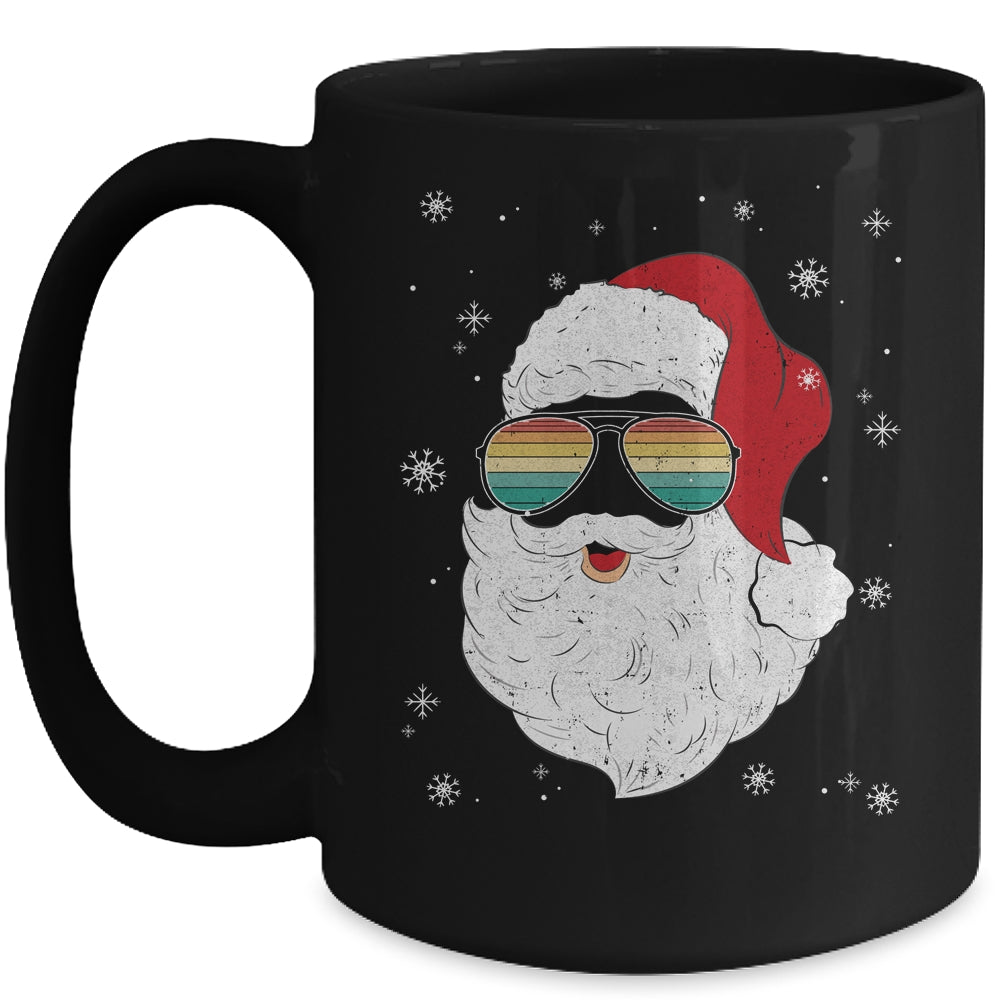 Santa Face Retro Sunglasses Christmas Xmas Men Women Mug | siriusteestore