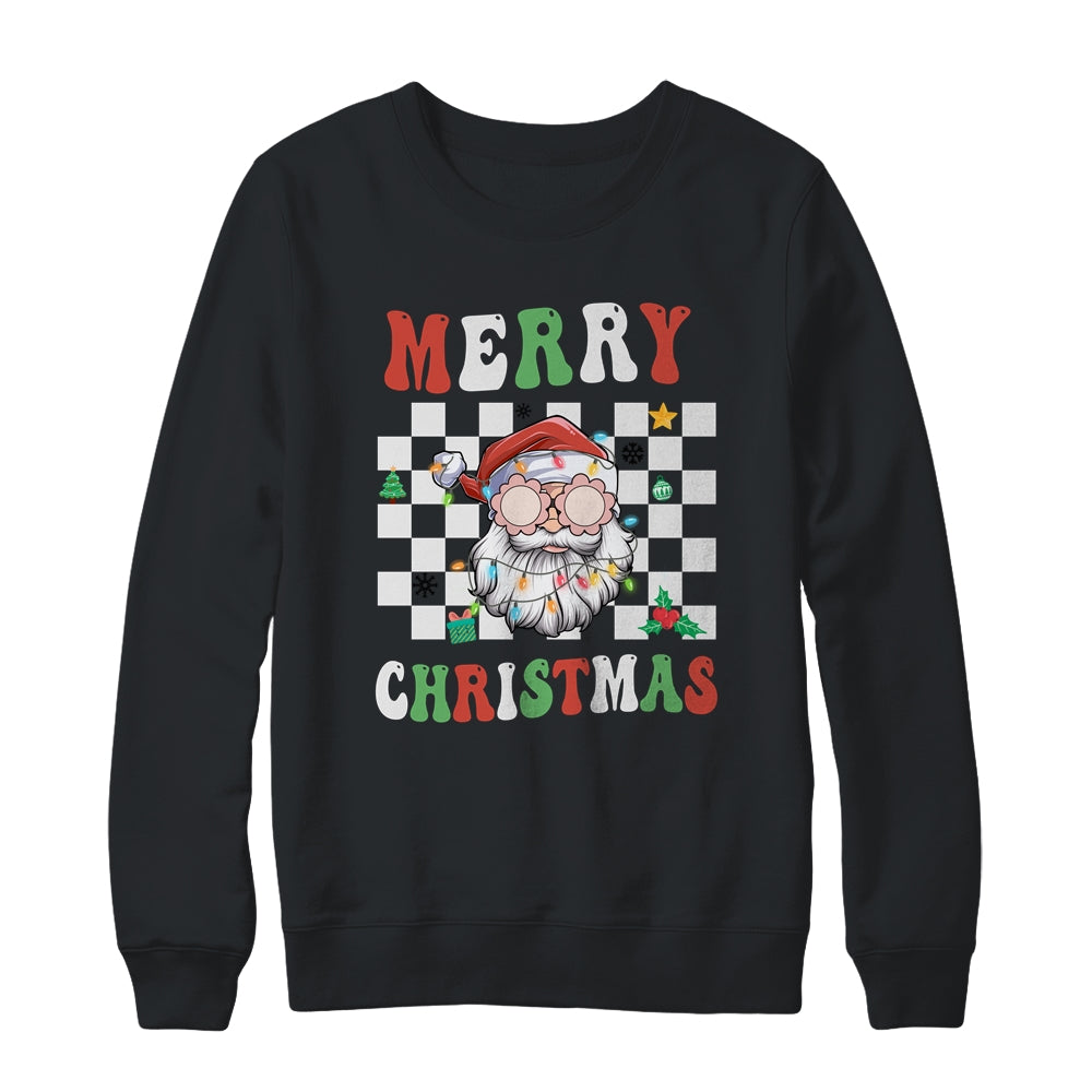 Santa Groovy Merry Christmas Funny Christmas Shirt & Sweatshirt | siriusteestore