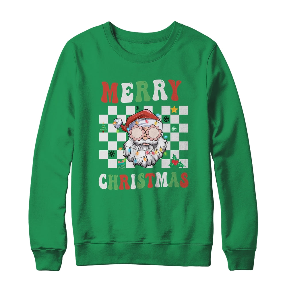 Santa Groovy Merry Christmas Funny Christmas Shirt & Sweatshirt | siriusteestore