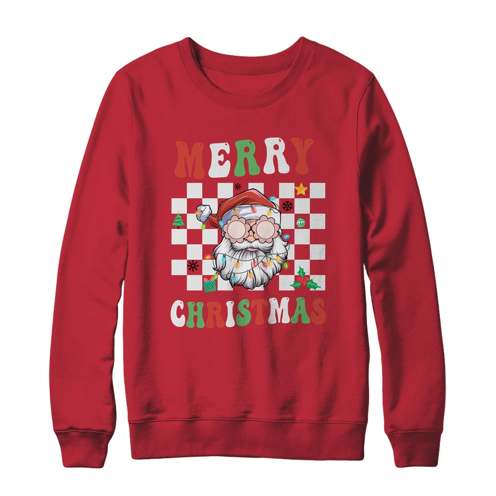 Santa Groovy Merry Christmas Funny Christmas Shirt & Sweatshirt | siriusteestore