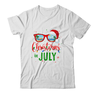 Santa Hat Sunglasses Summer Christmas In July Shirt & Tank Top | siriusteestore