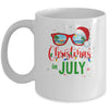 Santa Hat Sunglasses Summer Christmas In July Mug | siriusteestore
