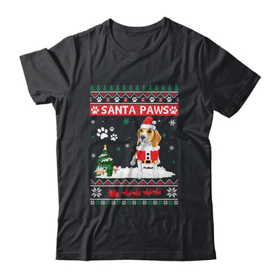 Santa Paws Beagle Merry Christmas Dog Funny Xmas Shirt & Sweatshirt | siriusteestore