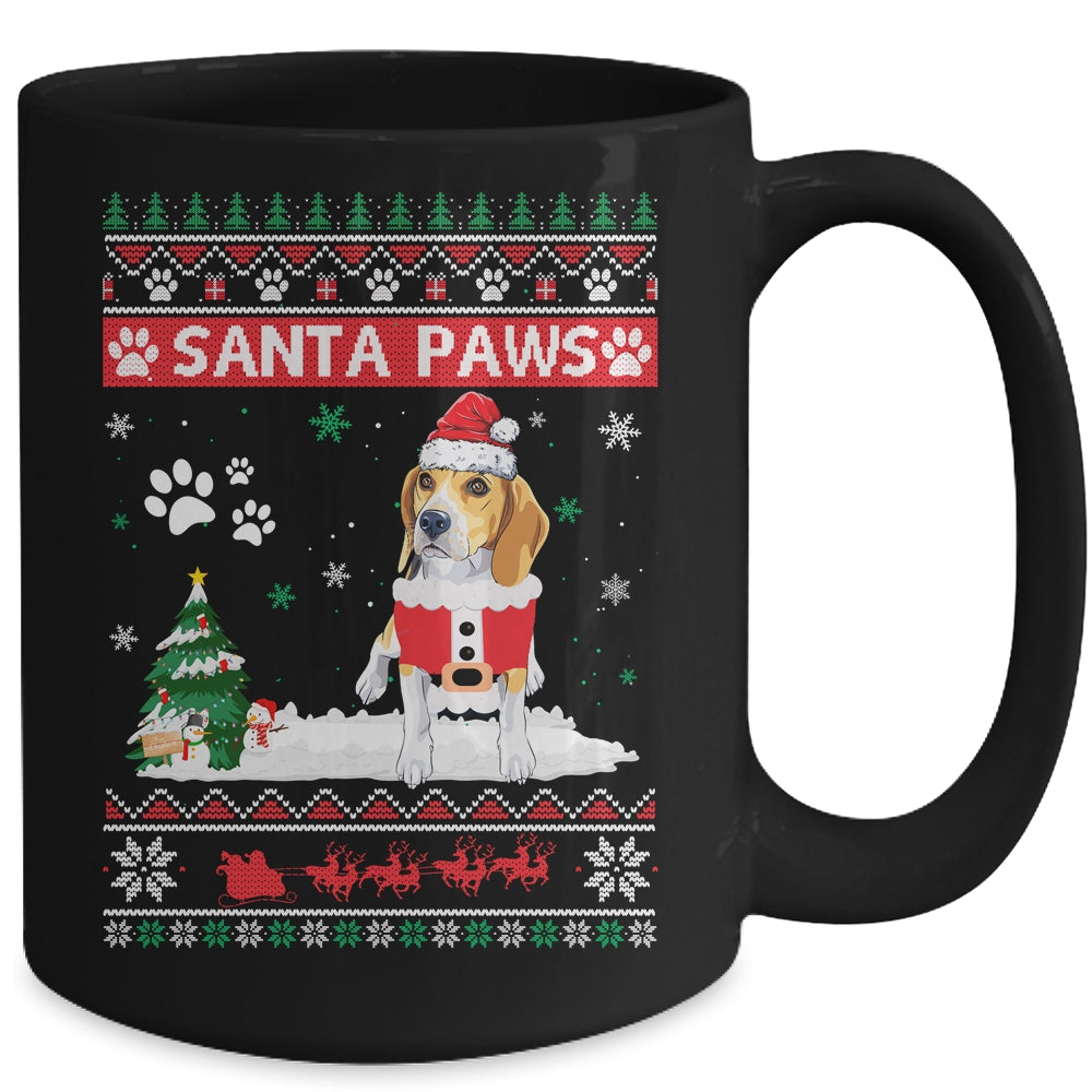 Santa Paws Beagle Merry Christmas Dog Funny Xmas Mug | siriusteestore