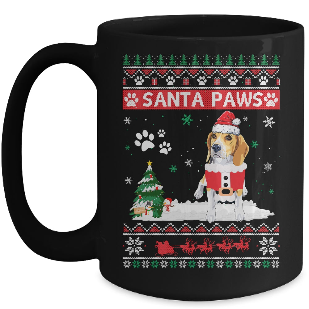 Santa Paws Beagle Merry Christmas Dog Funny Xmas Mug | siriusteestore