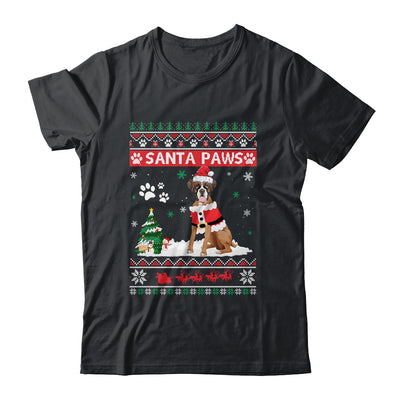Santa Paws Boxer Merry Christmas Dog Funny Xmas Shirt & Sweatshirt | siriusteestore