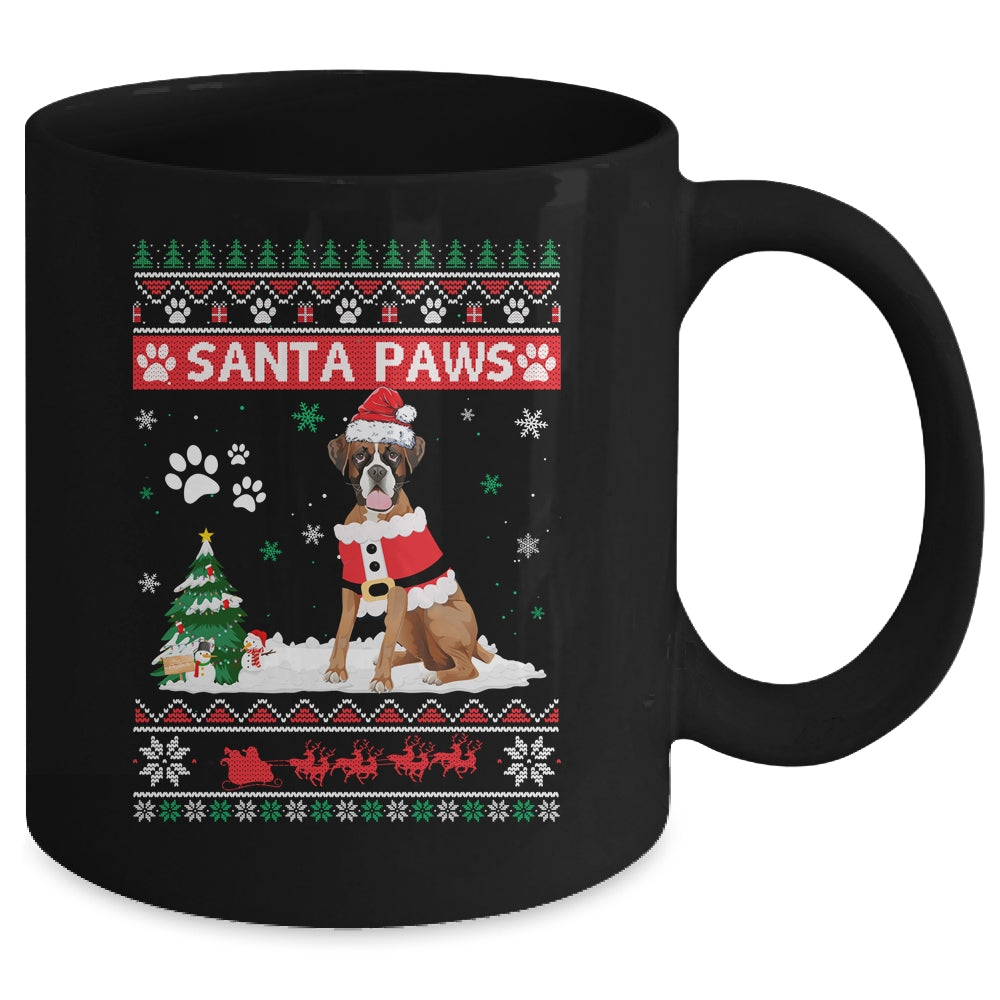 Santa Paws Boxer Merry Christmas Dog Funny Xmas Mug | siriusteestore