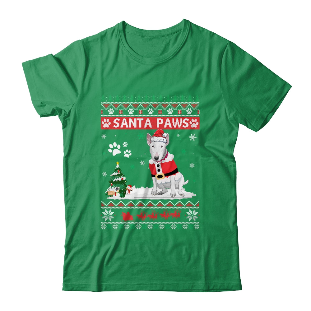 Santa Paws Bull Terrier Merry Christmas Dog Funny Xmas Shirt & Sweatshirt | siriusteestore
