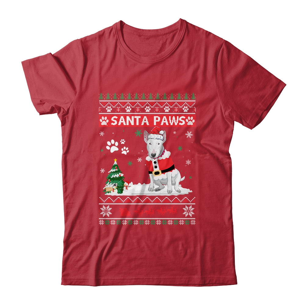 Santa Paws Bull Terrier Merry Christmas Dog Funny Xmas Shirt & Sweatshirt | siriusteestore