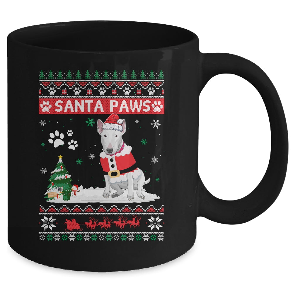 Santa Paws Bull Terrier Merry Christmas Dog Funny Xmas Mug | siriusteestore
