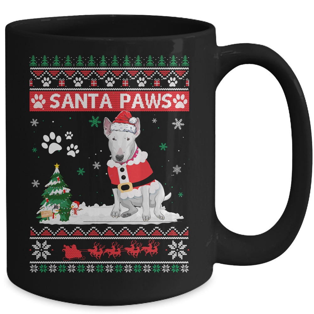 Santa Paws Bull Terrier Merry Christmas Dog Funny Xmas Mug | siriusteestore