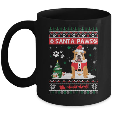 Santa Paws Bulldog Merry Christmas Dog Funny Xmas Mug | siriusteestore